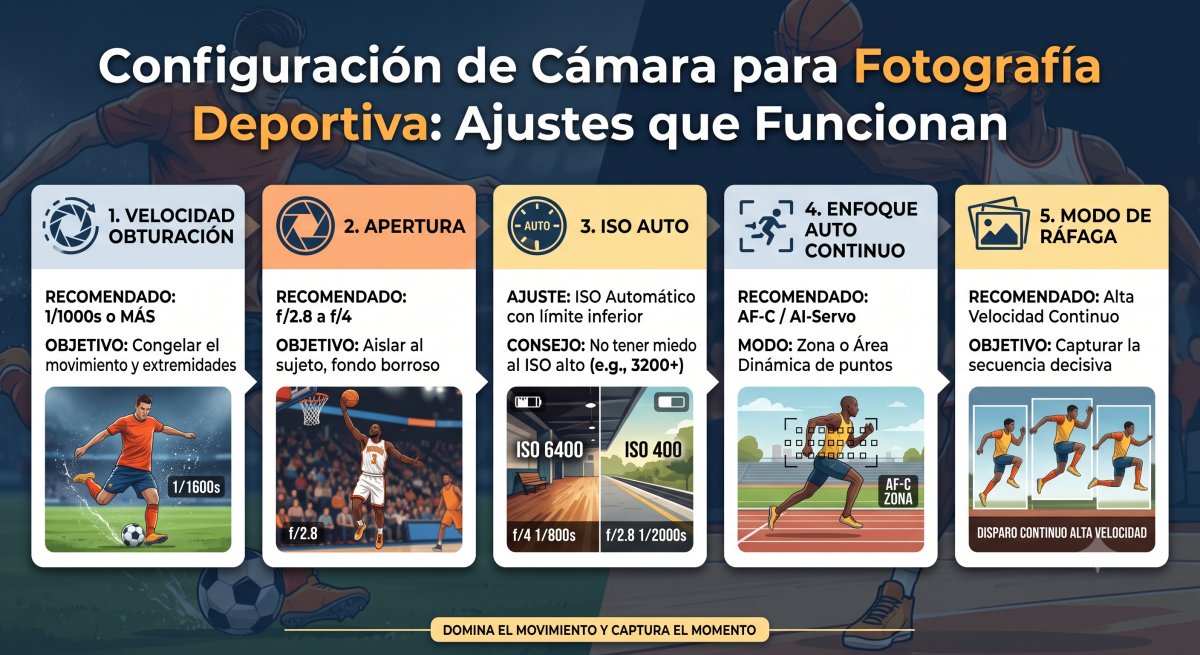 Configuración de Cámara para Fotografía Deportiva: Ajustes que Funcionan